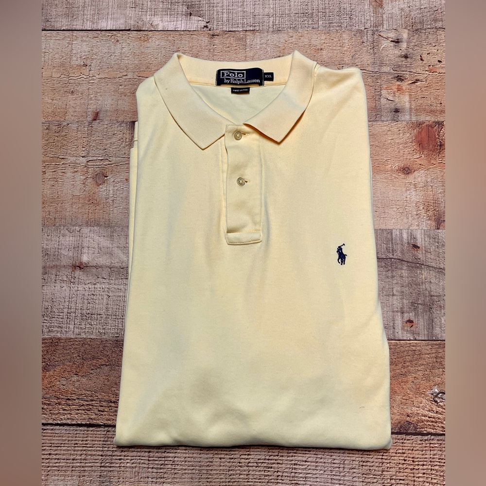 Polo Ralph Lauren Shirt Yellow Short Sleeve Regular Fit Mens Size XXL